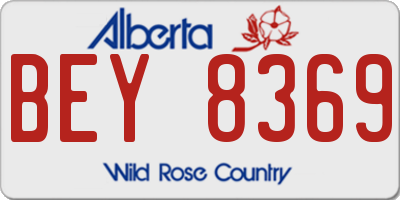 AB license plate BEY8369