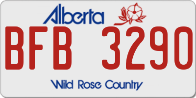 AB license plate BFB3290