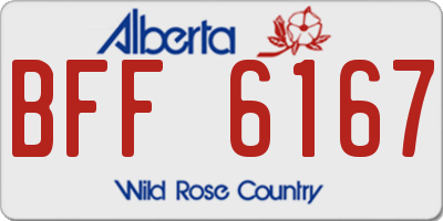AB license plate BFF6167