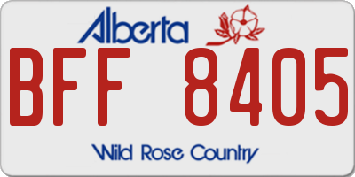 AB license plate BFF8405