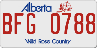 AB license plate BFG0788