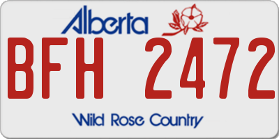 AB license plate BFH2472