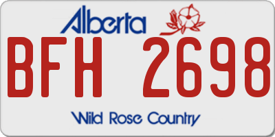 AB license plate BFH2698