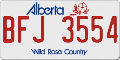AB license plate BFJ3554