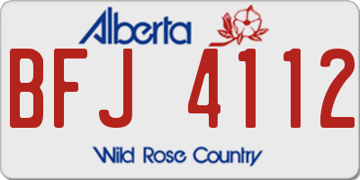 AB license plate BFJ4112