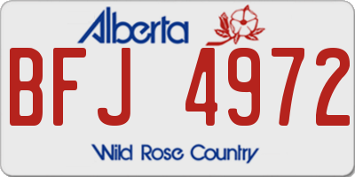 AB license plate BFJ4972