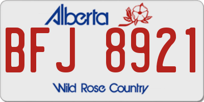 AB license plate BFJ8921