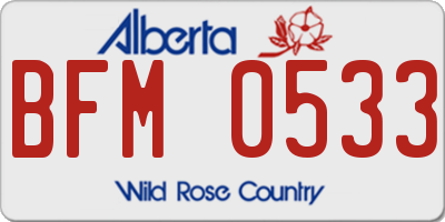 AB license plate BFM0533