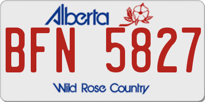 AB license plate BFN5827