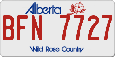 AB license plate BFN7727