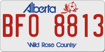 AB license plate BFO8813