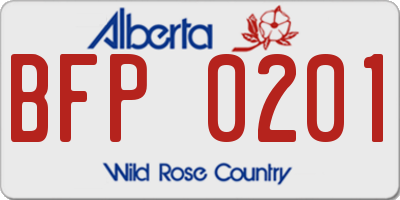 AB license plate BFP0201