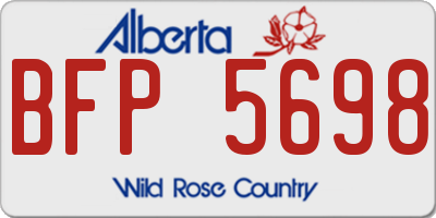 AB license plate BFP5698