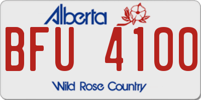 AB license plate BFU4100