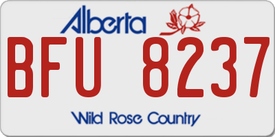 AB license plate BFU8237