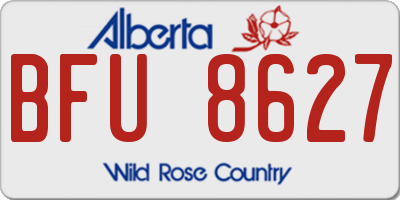 AB license plate BFU8627