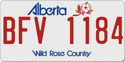 AB license plate BFV1184