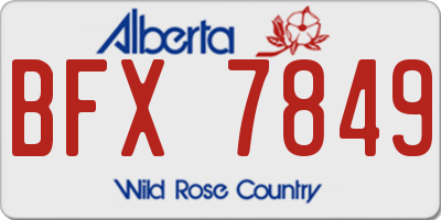 AB license plate BFX7849
