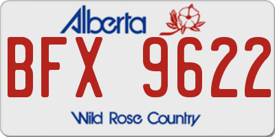 AB license plate BFX9622