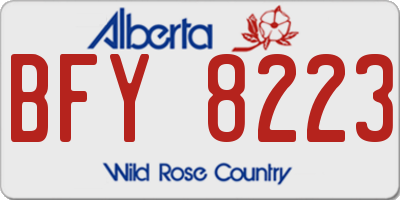 AB license plate BFY8223
