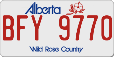 AB license plate BFY9770