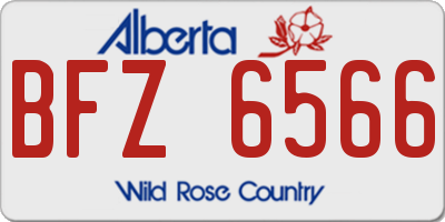 AB license plate BFZ6566