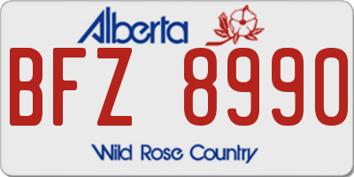 AB license plate BFZ8990