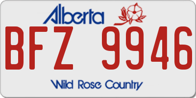 AB license plate BFZ9946