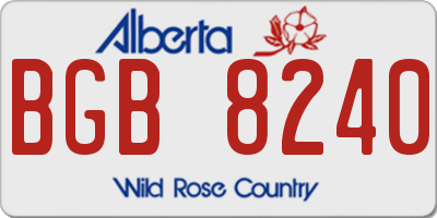AB license plate BGB8240