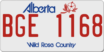 AB license plate BGE1168
