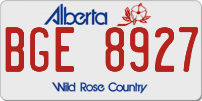 AB license plate BGE8927