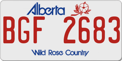 AB license plate BGF2683
