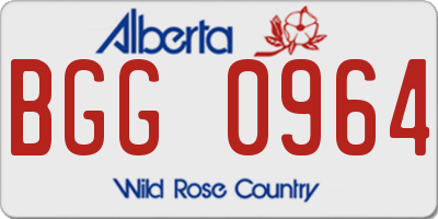 AB license plate BGG0964
