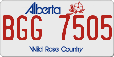 AB license plate BGG7505