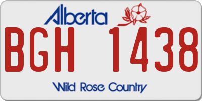 AB license plate BGH1438