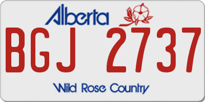 AB license plate BGJ2737