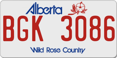 AB license plate BGK3086