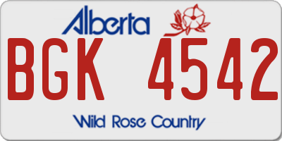 AB license plate BGK4542