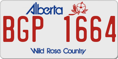 AB license plate BGP1664