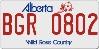 AB license plate BGR0802