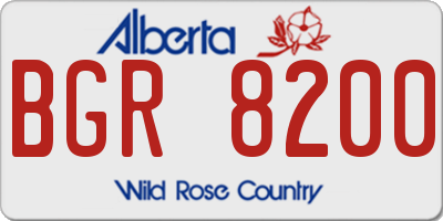 AB license plate BGR8200
