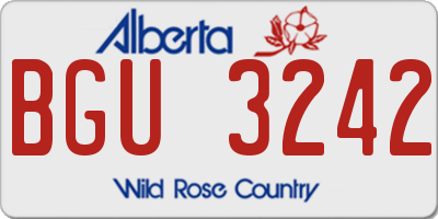 AB license plate BGU3242