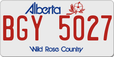AB license plate BGY5027