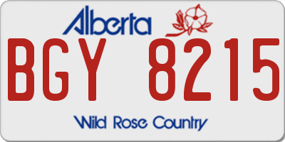AB license plate BGY8215
