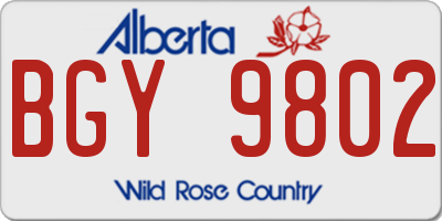 AB license plate BGY9802