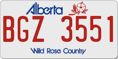 AB license plate BGZ3551