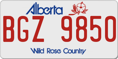 AB license plate BGZ9850