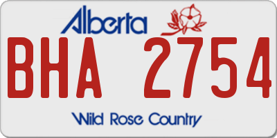AB license plate BHA2754
