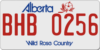 AB license plate BHB0256