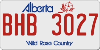 AB license plate BHB3027